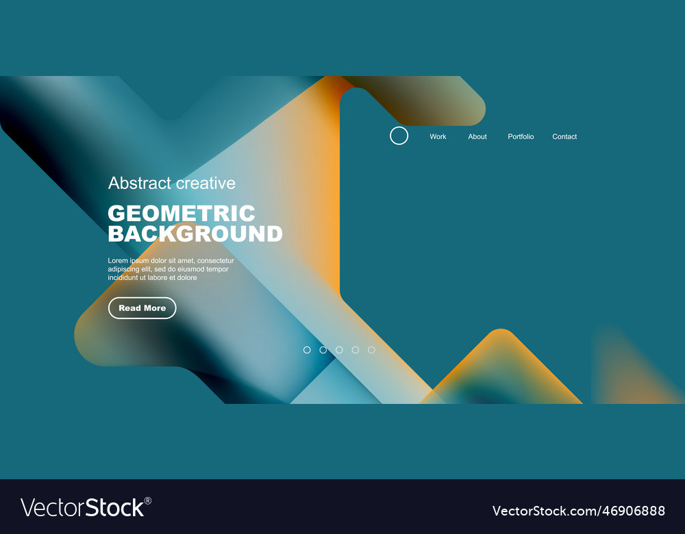 Fluid gradient triangles landing page background vector image Fluid gradient triangles landing page background