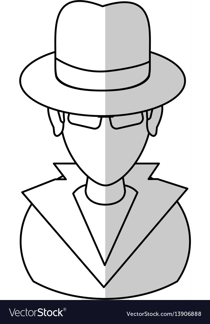 Hacker man icon