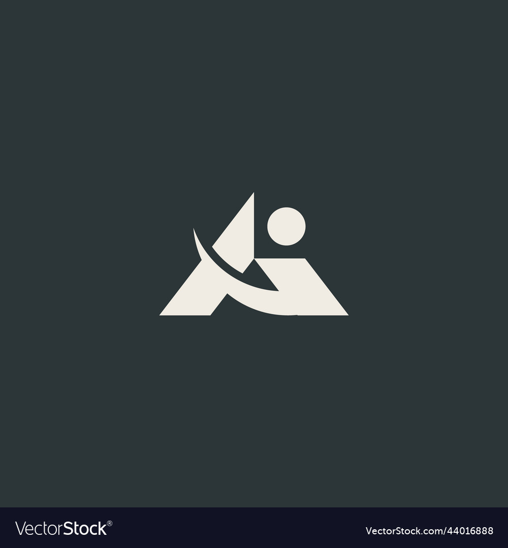 Initial based clean and minimal letter a monogram