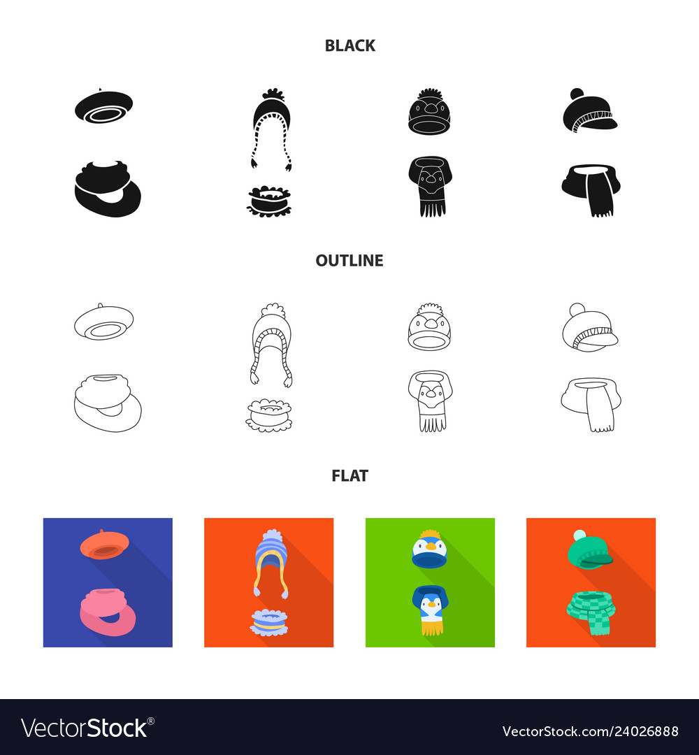 Isolated object of clothes and texture logo set
