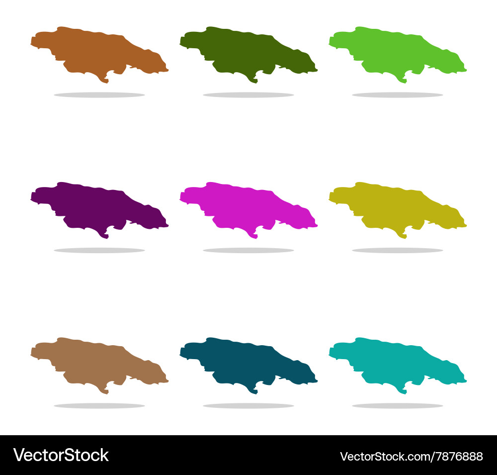 Map Jamaica Royalty Free Vector Image Vectorstock