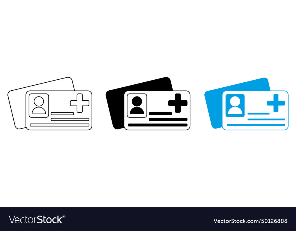 Medical insurance cards icon pharmacy card