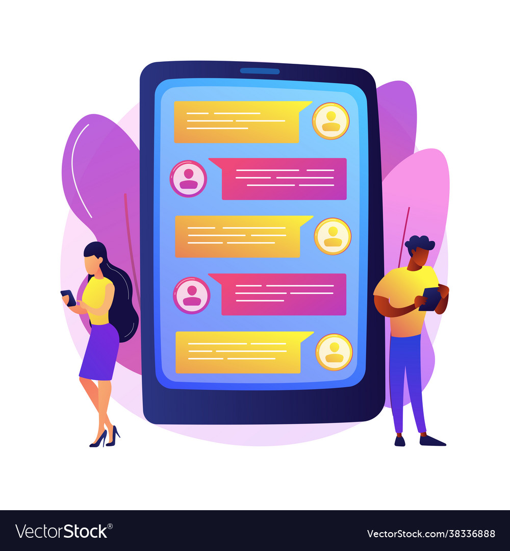 Messaging application abstract concept vector image Messaging application abstract concept