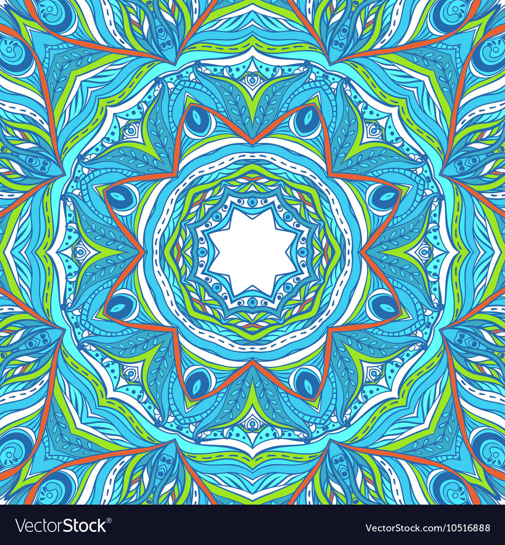Mosaic lace pattern circle background