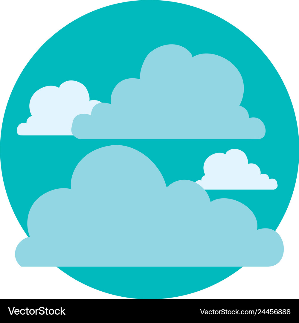 Sky with clouds scene Royalty Free Vector Image