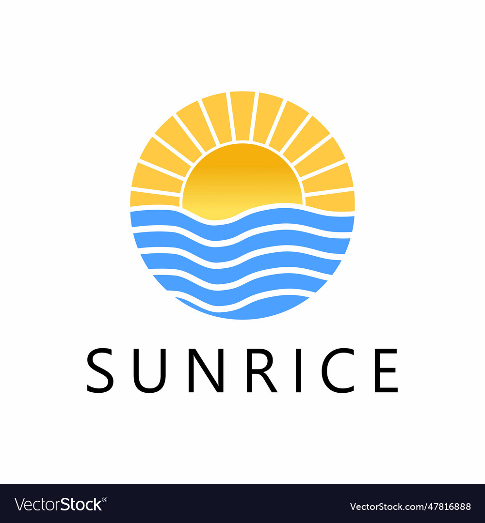 Sunshine flat style logo