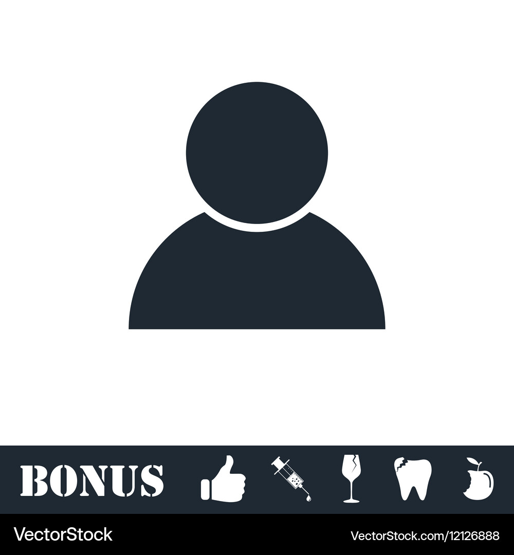 User icon flat Royalty Free Vector Image - VectorStock