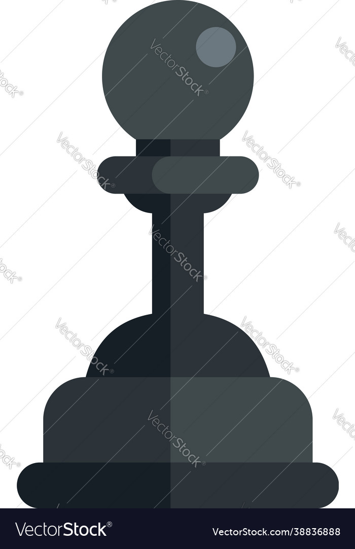 Video game pawn icon flat isolated Royalty Free Vector Image