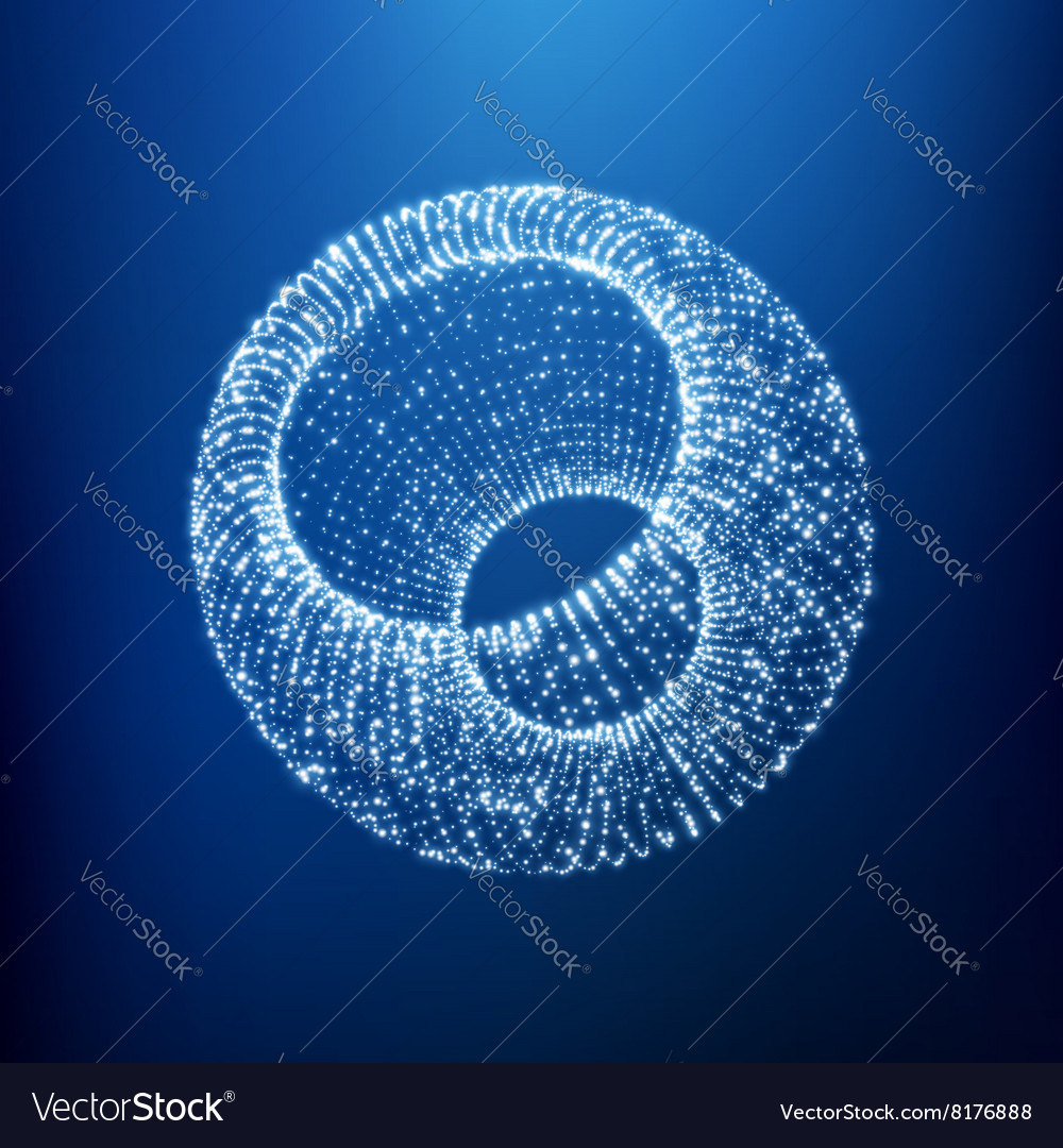 Wireframe Objekt mit Punkten abstrakt 3d Verbindung