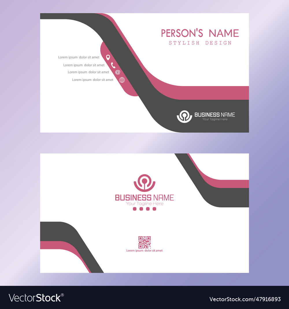 A business card double-sided design