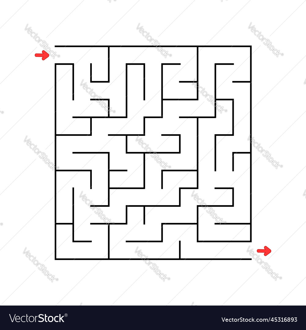 Abstract Labyrinth Educational Game For Kids Vector Image