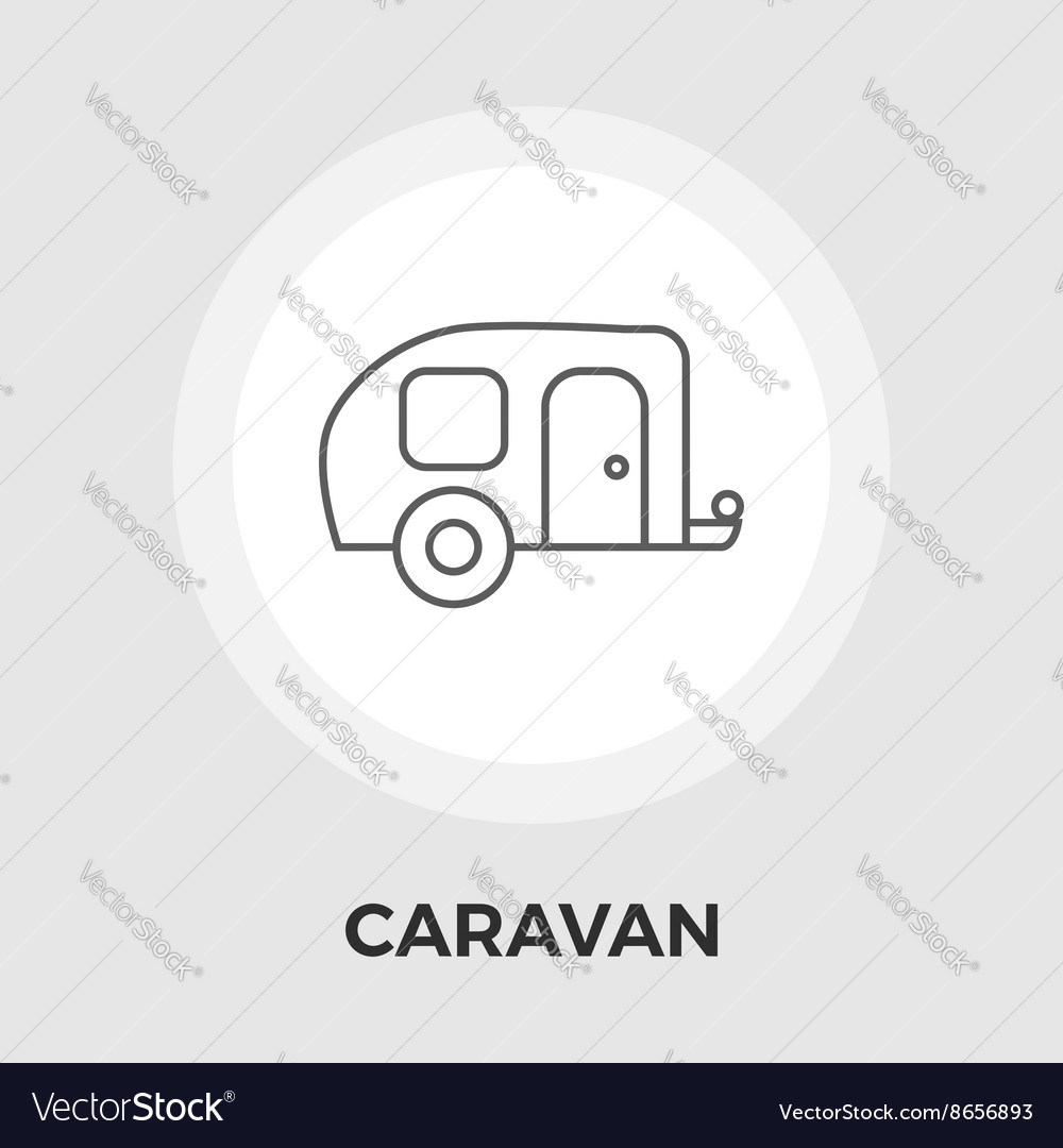 Caravan flat icon