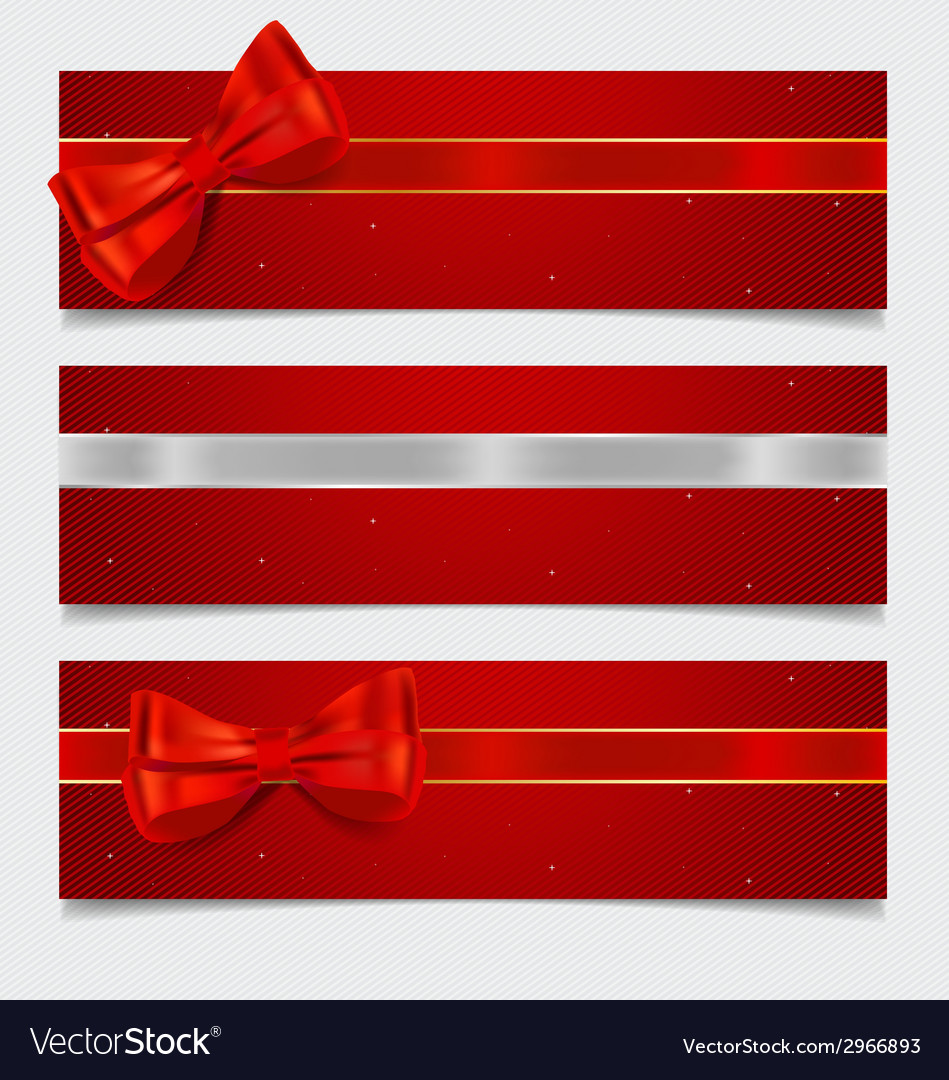 Card note with gift bows and ribbons