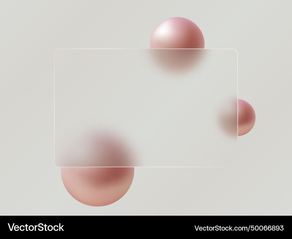Glass morphism concept rectangular banner Vector Image