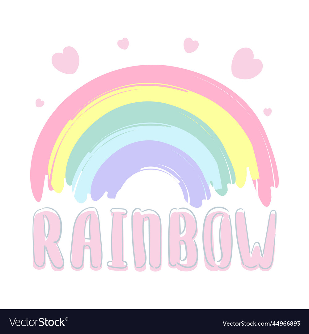 Hand drawing rainbow Royalty Free Vector Image