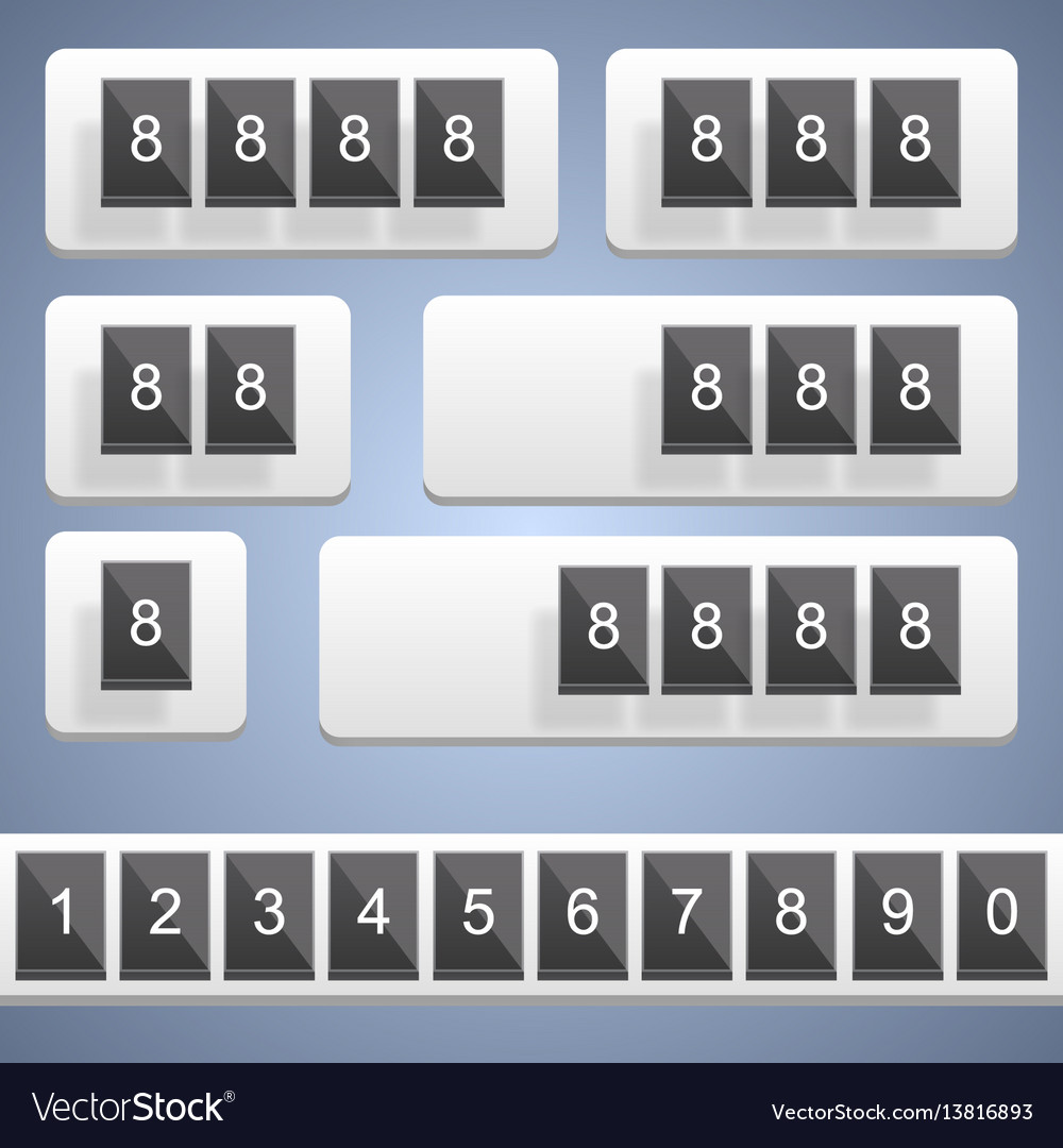 Numeric scoreboard vector image Numeric scoreboard