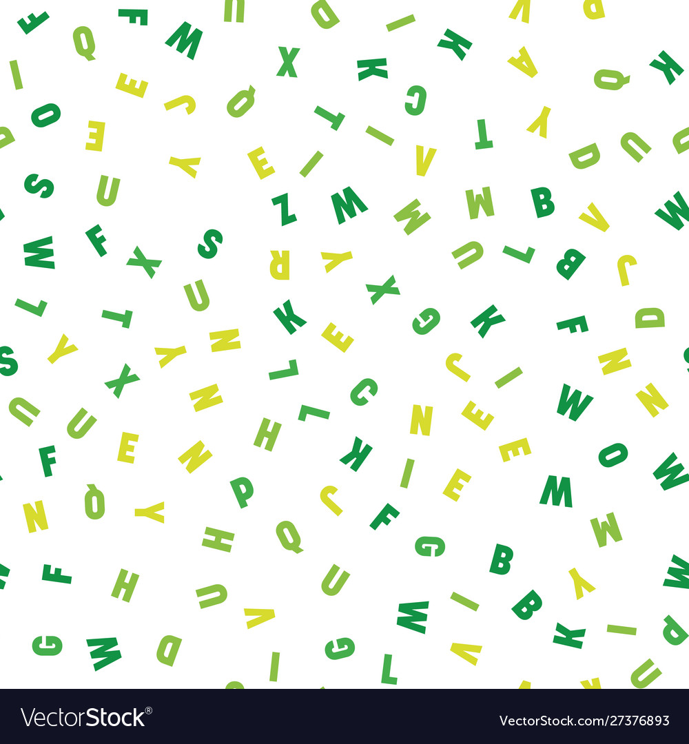 Nahtloses Muster bunte Buchstaben zufällige Bestellung