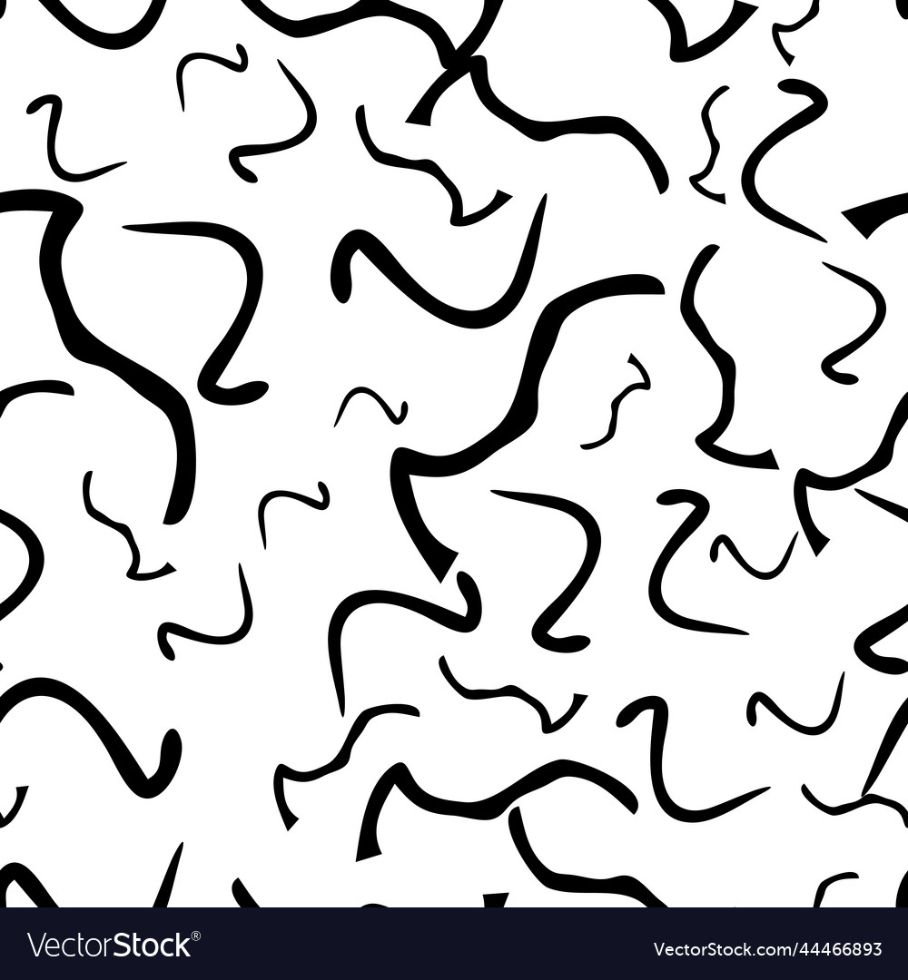 Seamless pattern with sketch squiggle vector image Seamless pattern with sketch squiggle