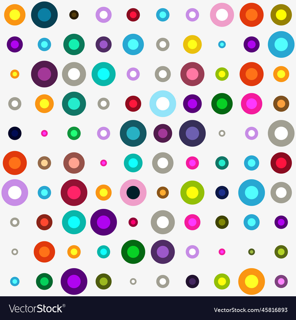 Seamless polka dot pattern with colorful circles