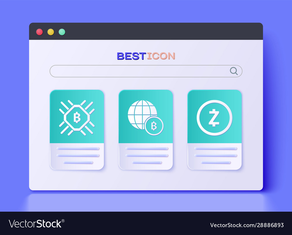 Set globe and cryptocurrency coin bitcoin cpu vector image Set globe and cryptocurrency coin bitcoin cpu