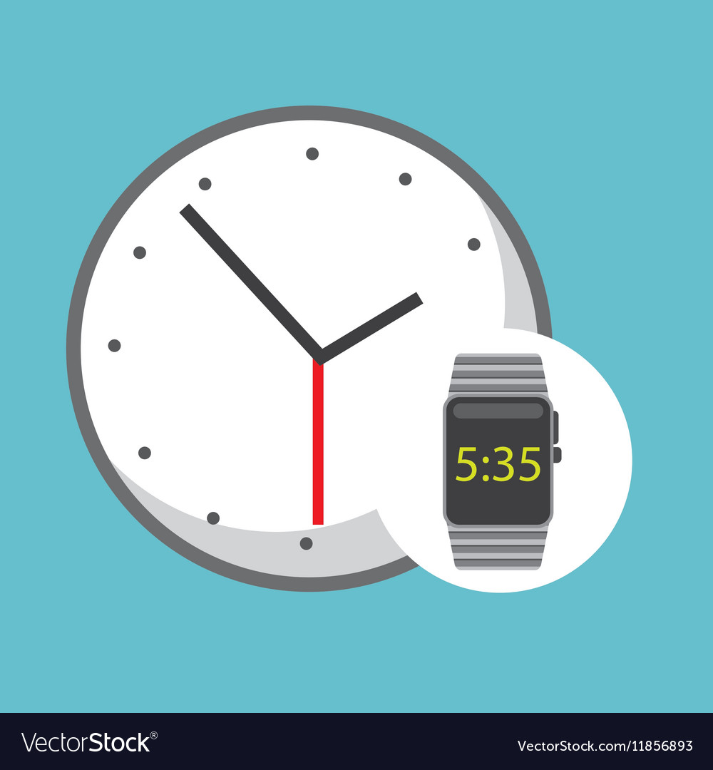 Smart watch technology with clock analog