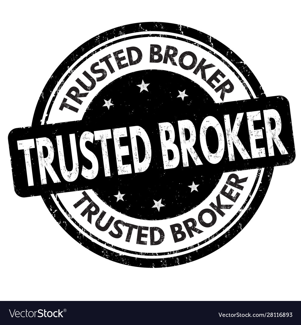 Trusted broker banner design vector image Trusted broker banner design