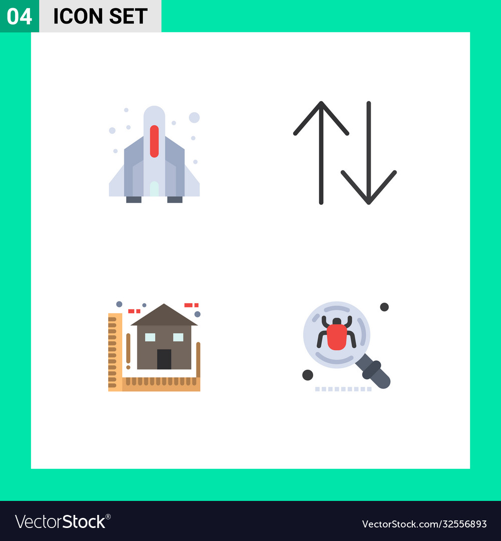 User interface pack 4 basic flat icons