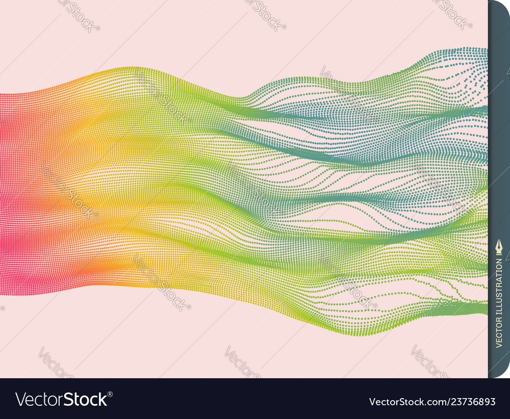 Wave background abstract 3d technology style Vector Image Wave background abstract 3d technology style