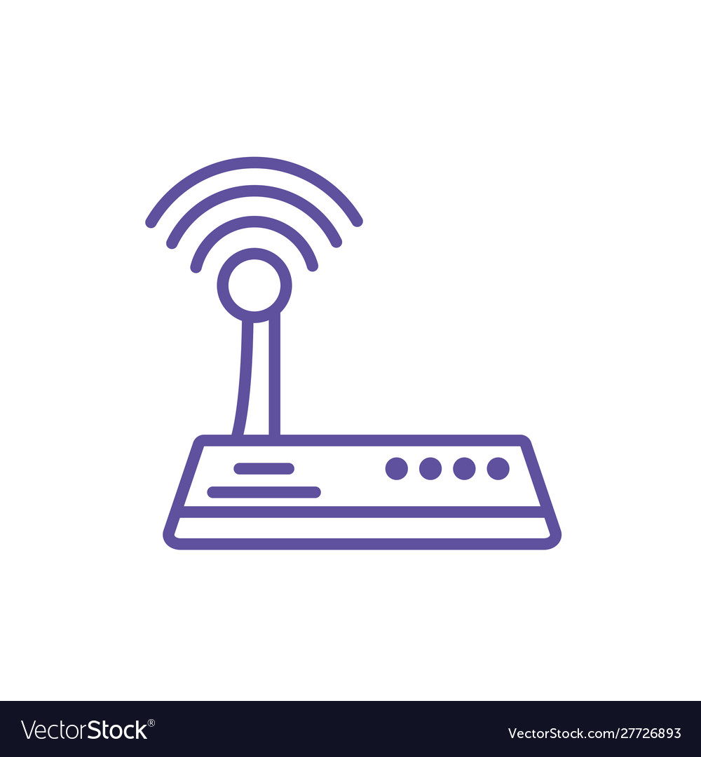 Wireless router on white background