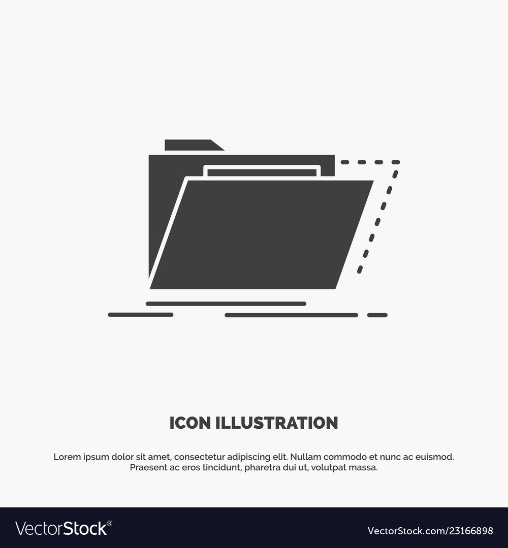 Archive catalog directory files folder icon glyph vector image Archive catalog directory files folder icon glyph