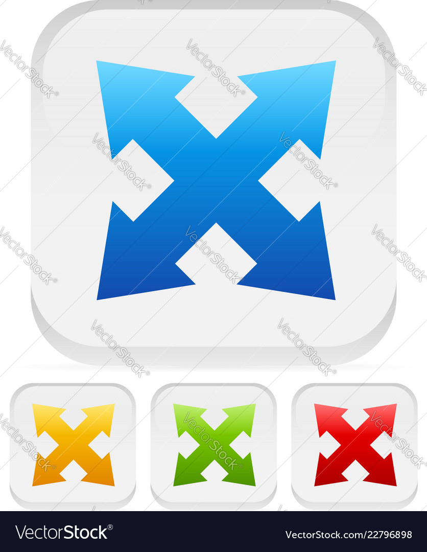 Arrows in 4 direction - extend resize enlarge vector image Arrows in 4 direction - extend resize enlarge
