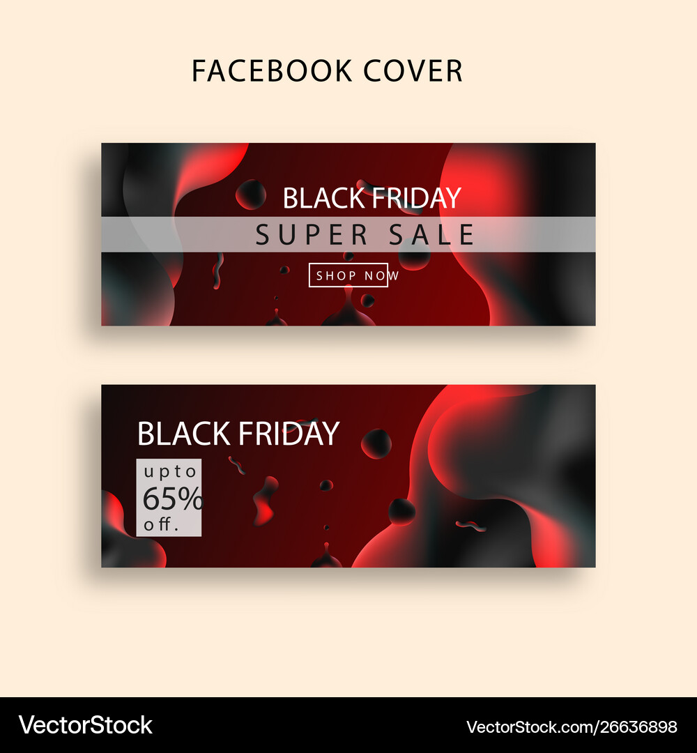 Black Friday Facebook Cover Banner Royalty Free Vector Image