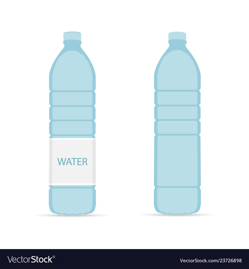 Bottle of water icon in flat style isolated on Vector Image