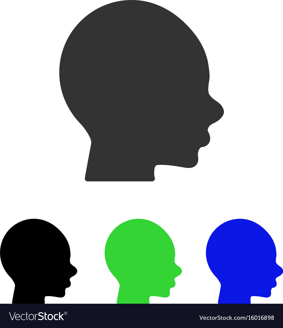 Boy head flat icon