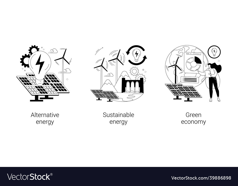 Clean green energy abstract concept Royalty Free Vector