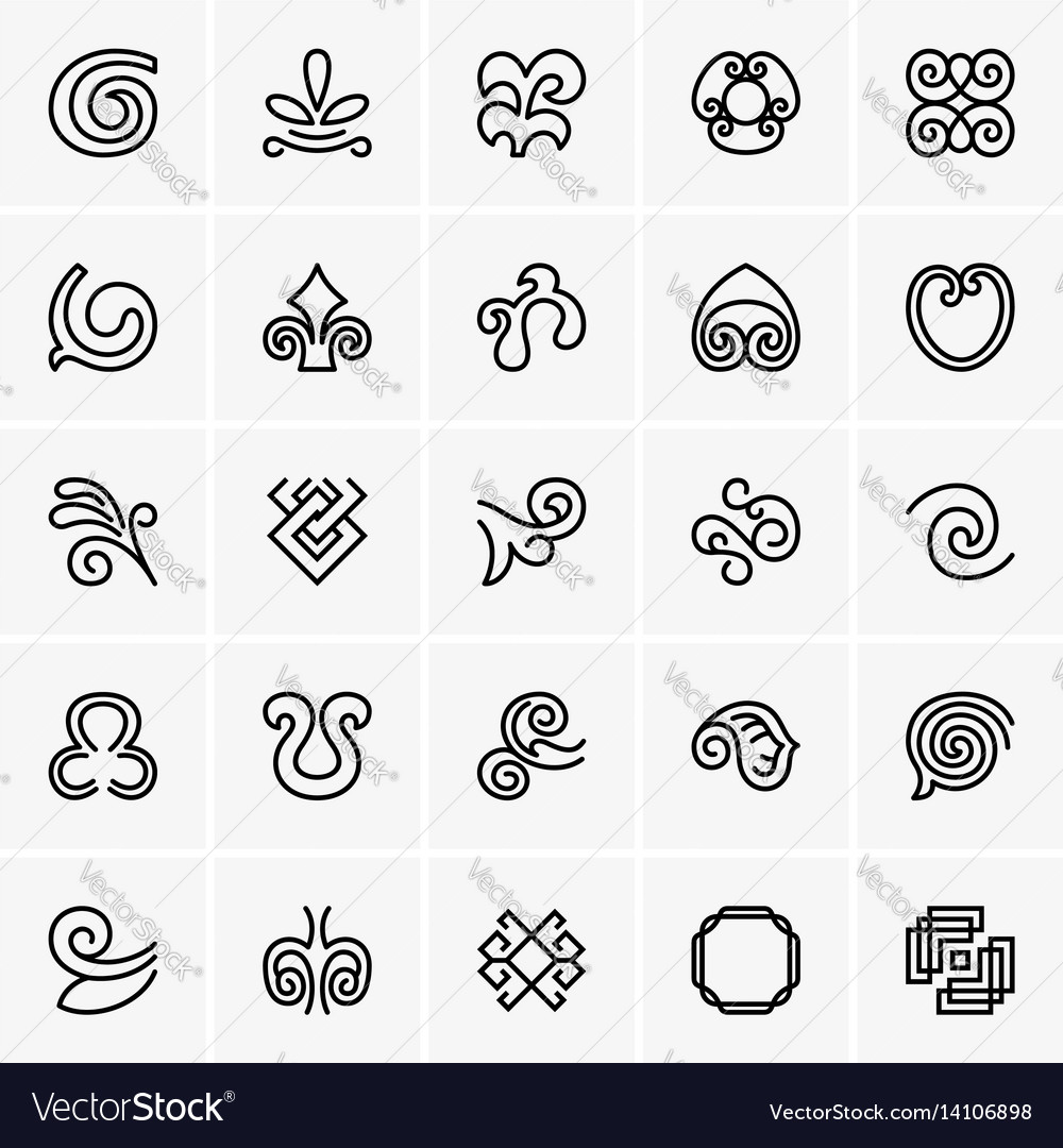 Decoration icons Royalty Free Vector Image - VectorStock