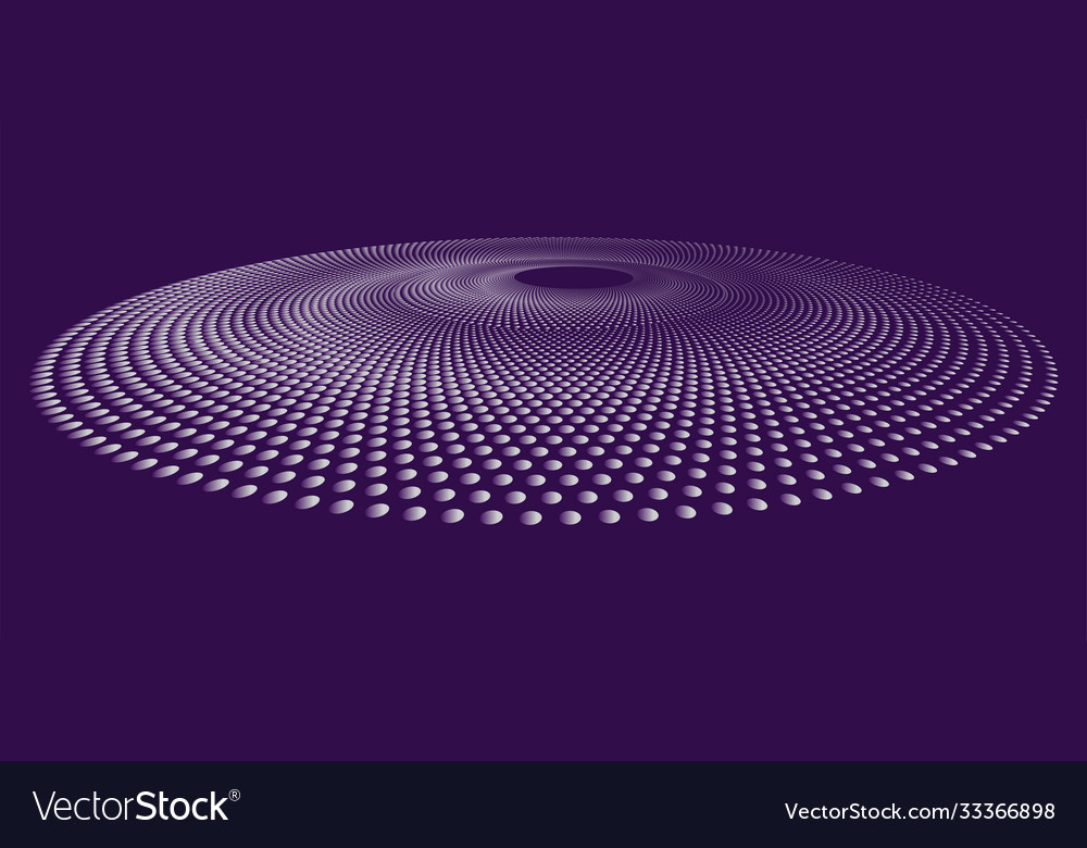 Dotted halftone spiral pattern or texture vector image Dotted halftone spiral pattern or texture