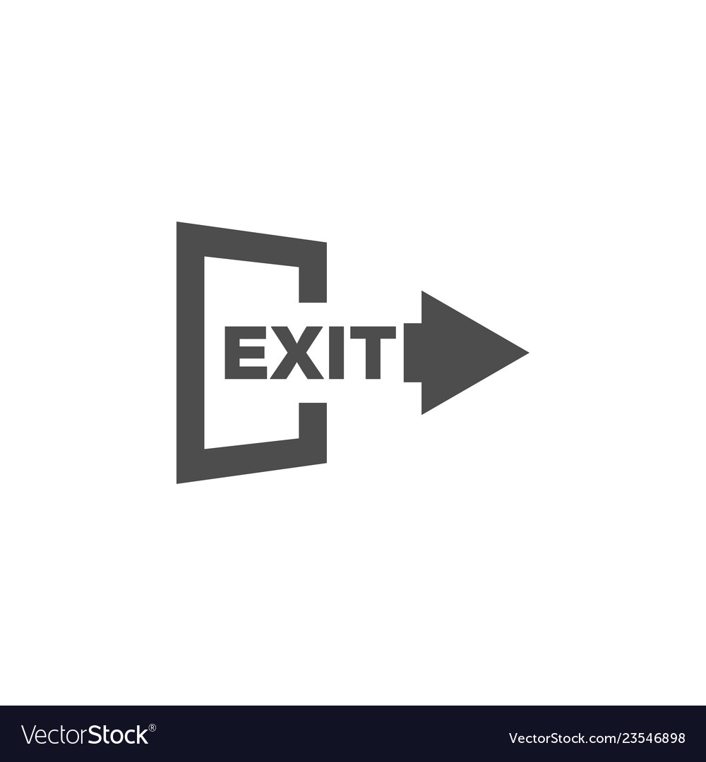 Exit icon graphic design template
