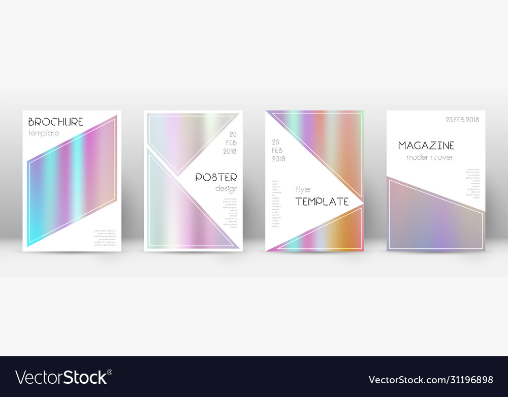 Flyer layout triangle unequaled template for broc vector image Flyer layout triangle unequaled template for broc
