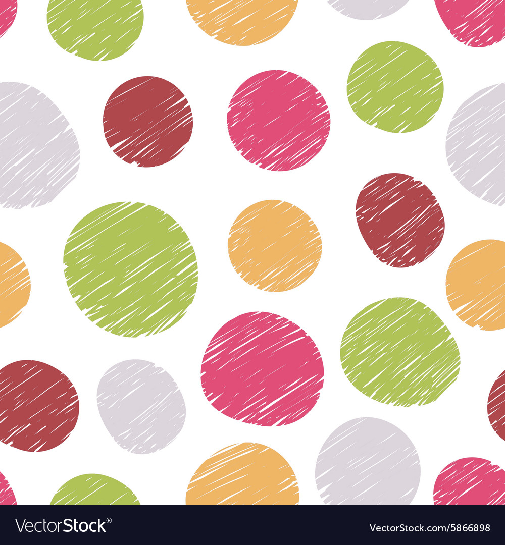 Hand drawn pattern from colorful circles