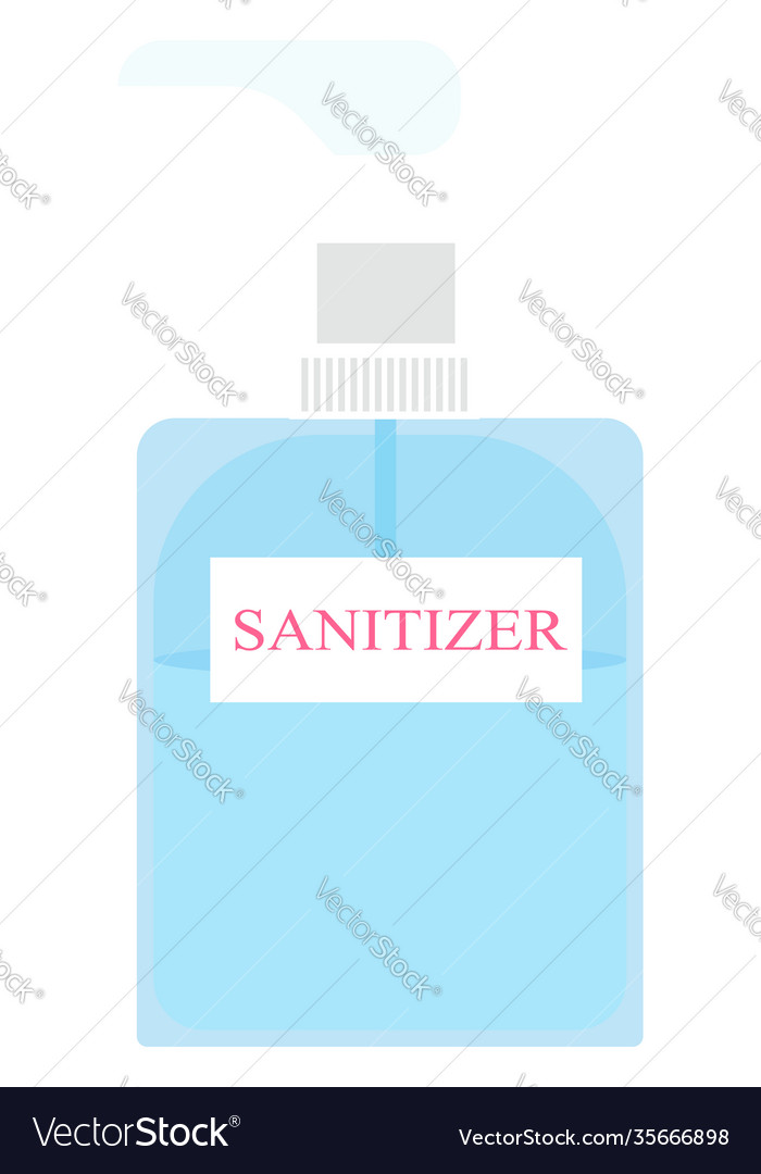 Hand sanitizer on a white background