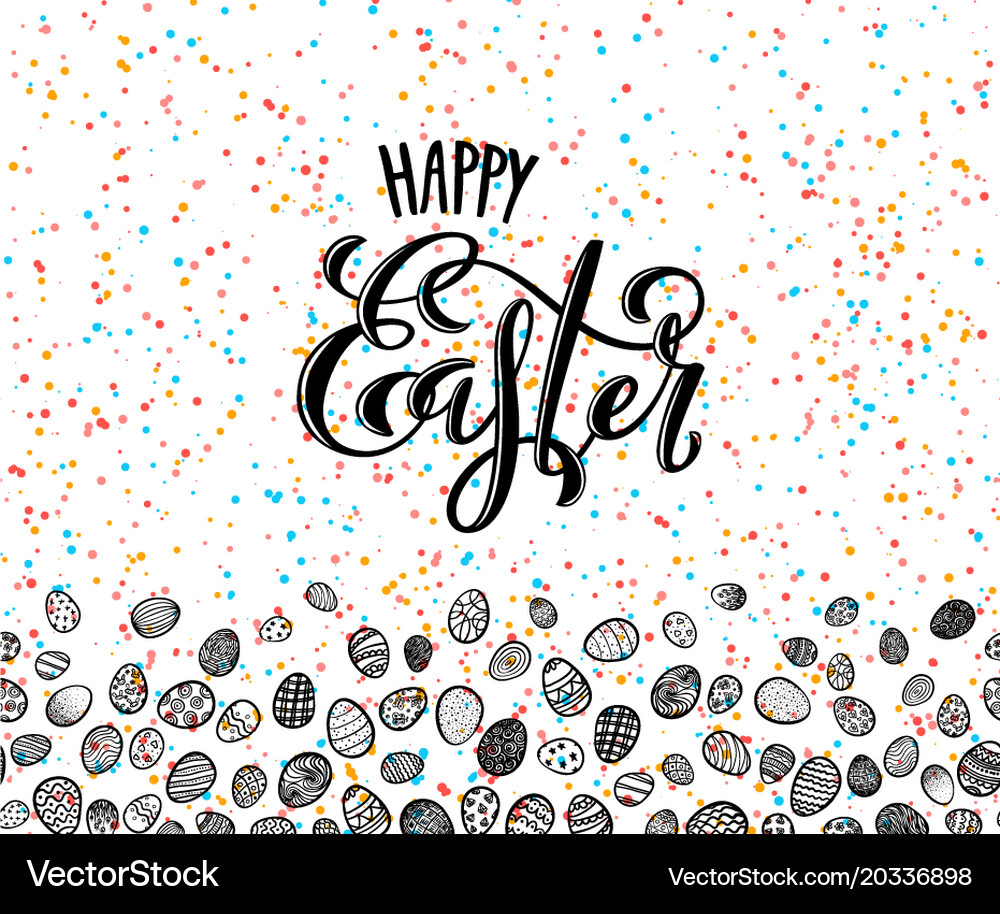 Happy easter poster Royalty Free Vector Image - VectorStock