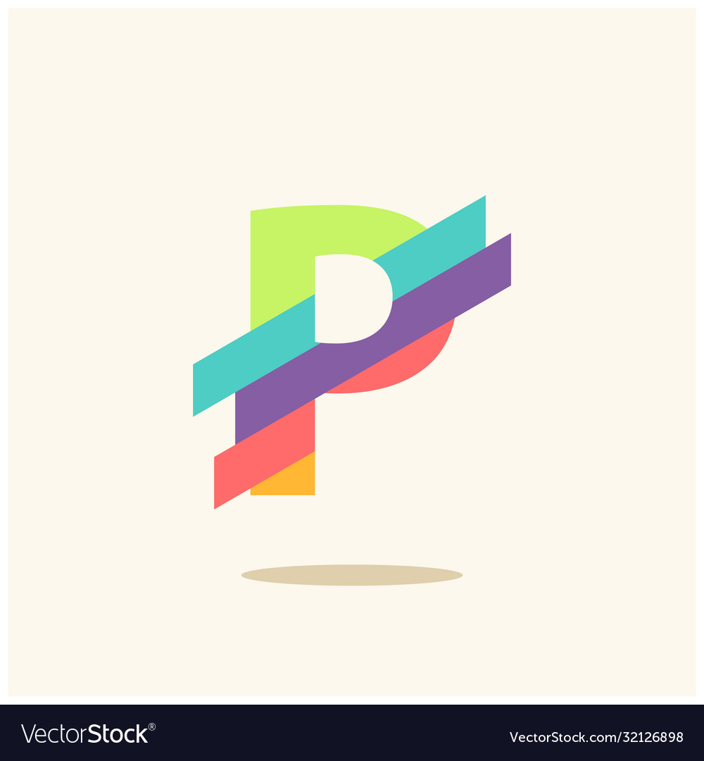 Letter p logo icon design template elements Vector Image