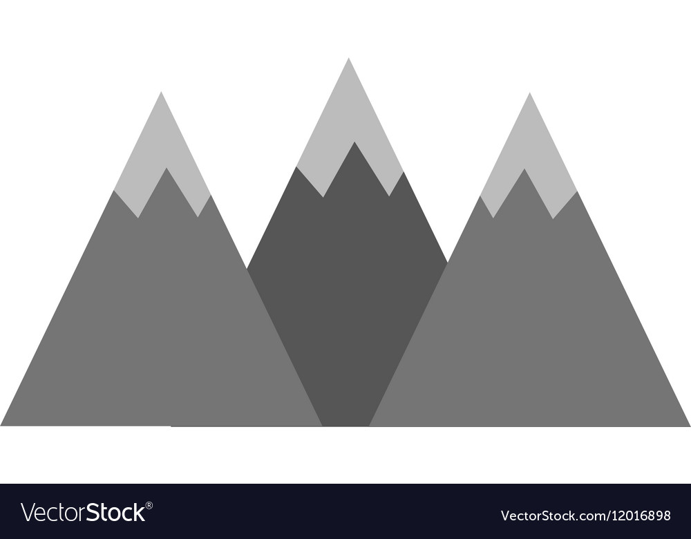 Mountain isolated Royalty Free Vector Image - VectorStock