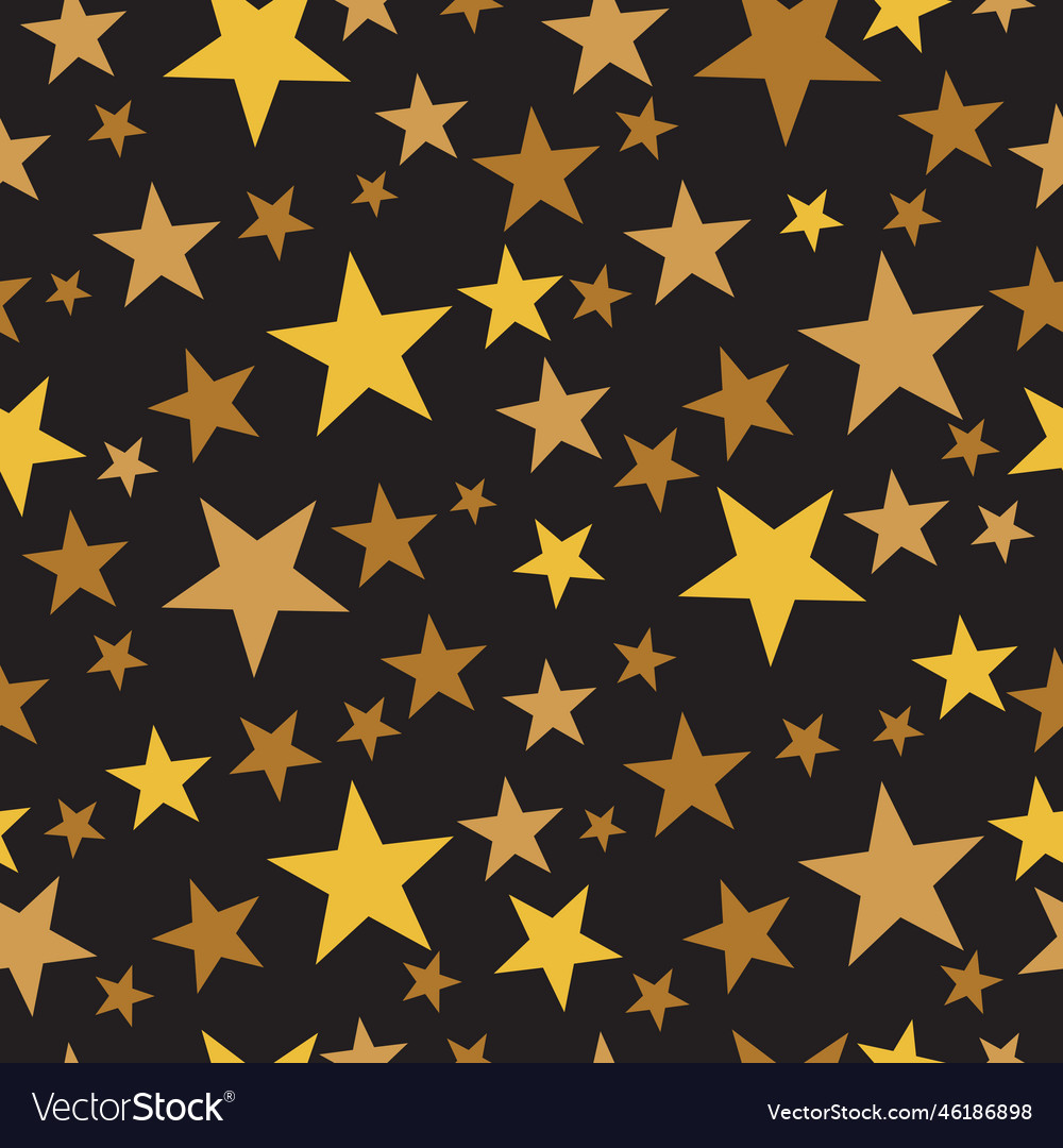 Seamless christmas star wrapping paper pattern Vector Image