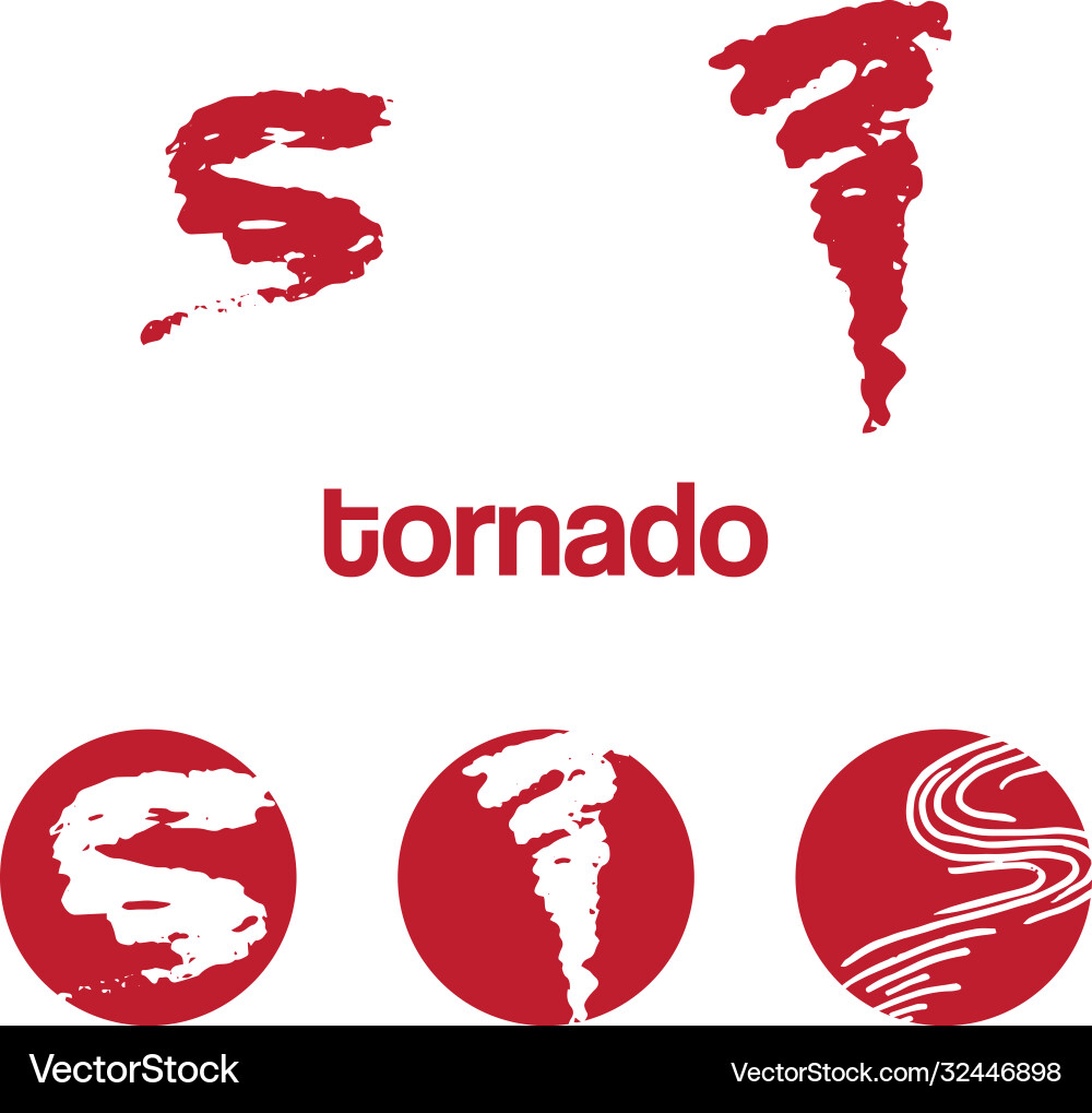 Set icon tornado Royalty Free Vector Image - VectorStock