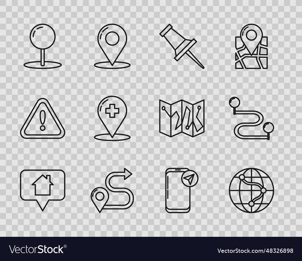 Set line map pointer with house location