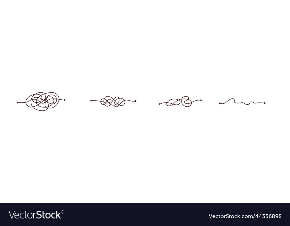 Simple line and complex easy way scribble doodle vector image Simple line and complex easy way scribble doodle