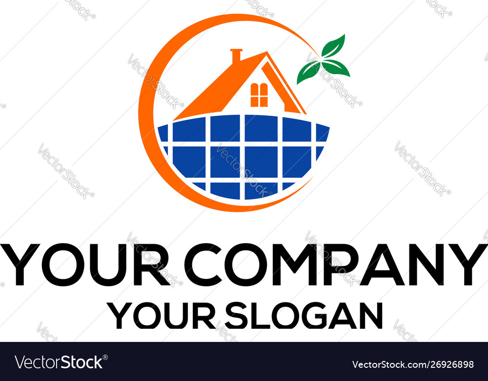 Solar energy home logo design