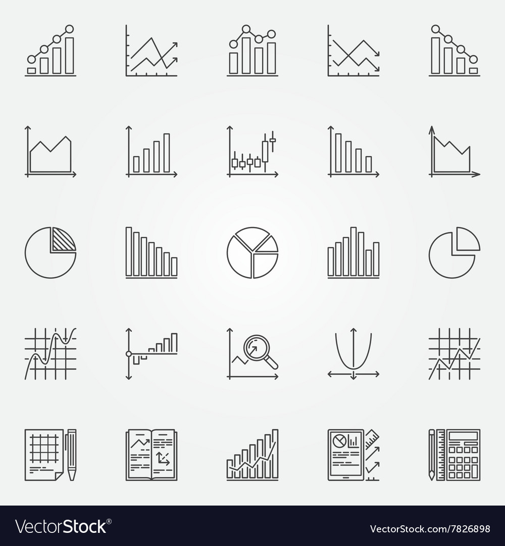 Statistical Charts & Graphs Icons